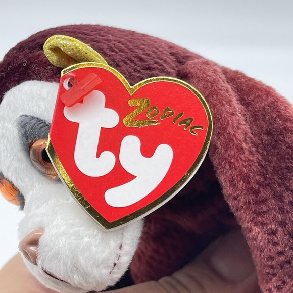 TY Beanie Baby THE MONKEY Chinese Zodiac Stuffed Plush Animal Toy With Hang Tag - Picture 5 of 8